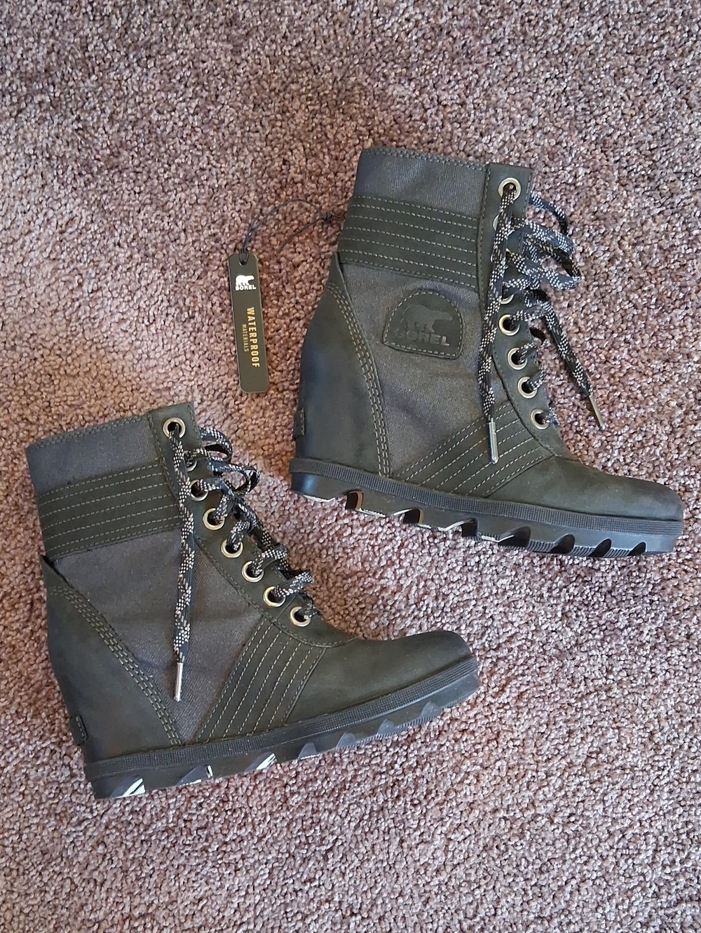 Sorel Lexie Wedge Women's Lace-Up Boots in Black